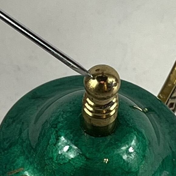 Vtg Brass Enamel Incense Burner Lamp Miniature Handpainted Middle Eastern Decor - Picture 15 of 16